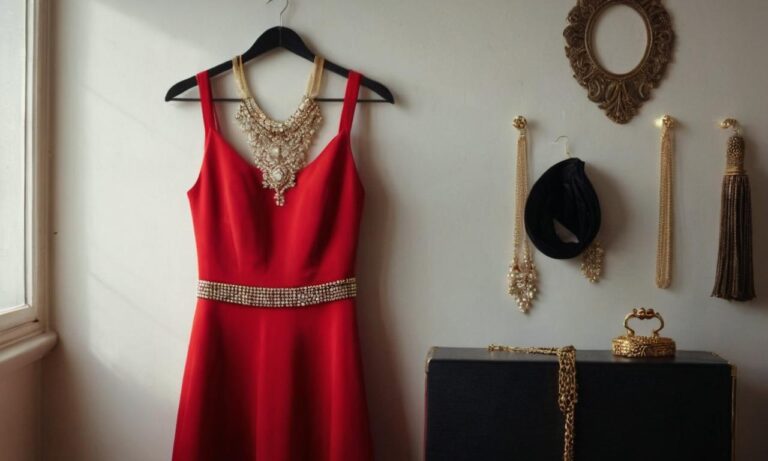 Jakie dodatki do czerwonej sukienki
